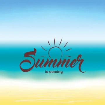 Vector summer background. Hello Summer vector illustration. Stock Illustration