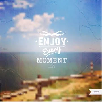 Vector summer background with place for your text. Illustrazione stock