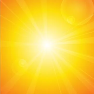 Vector : Summer background with sun and lens flare. Stock Illustration