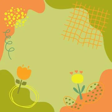 Vector Summer banner template with space for text Post for social media Abstract Stock Illustration