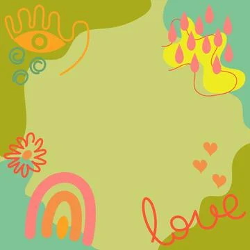 Vector Summer banner template with space for text Post for social media Abstract Stock Illustration