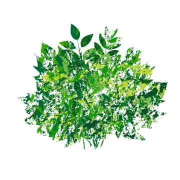 Vector summer bouquet made of maple and other leaves in grunge style Stock Illustration