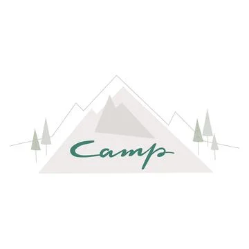 Vector Summer Camp Logo. The emblem for cub scouts. Simple illustration for Stock Illustration