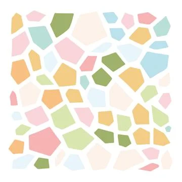 Vector summer colors various abstract shapes. Cute Boho nursery clipart. Hand Illustrazione stock