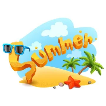 Vector summer illustration Stock Illustration