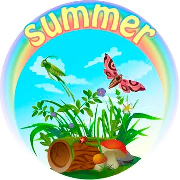Vector summer illustration  insect Stock Illustration