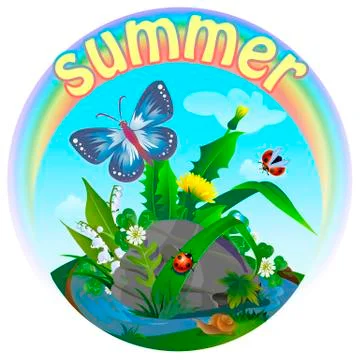 Vector summer illustration  insect  Stock Illustration