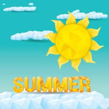 Vector summer label. summer icon with sun Illustrazione stock
