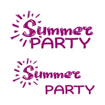 Vector summer party clip art Stock Illustration