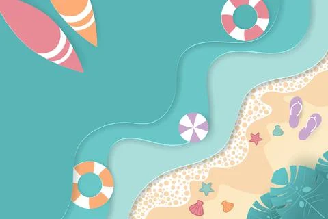 Vector of Summer poster, banner summer travel Stock Illustration
