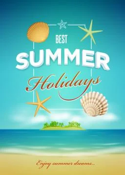 Vector summer related poster design Stock Illustration
