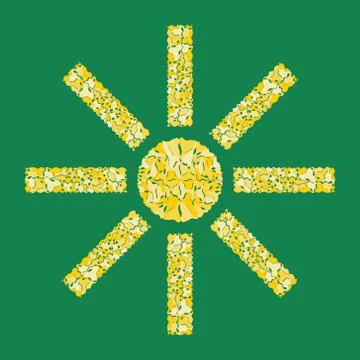 Vector summer sun mosaic Stock Illustration