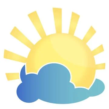 Vector of Sun with Cloud イラスト素材