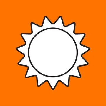 Vector sun icon. Eps10 Ilustración de archivo