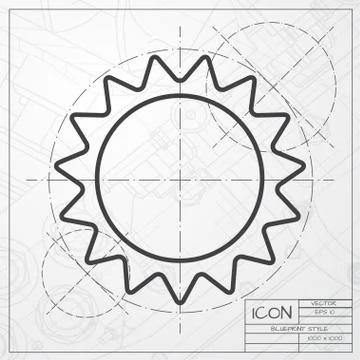 Vector sun icon Stock Illustration
