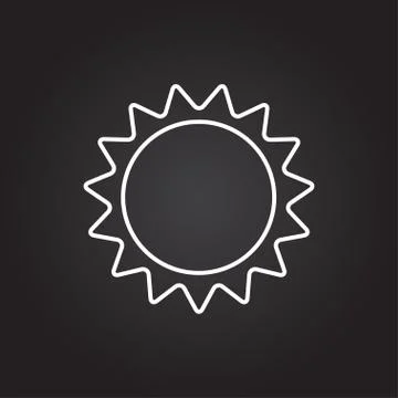 Vector sun icon Ilustración de archivo
