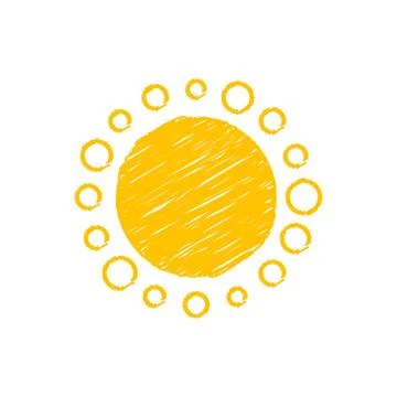 Vector sun Icon Illustrazione stock