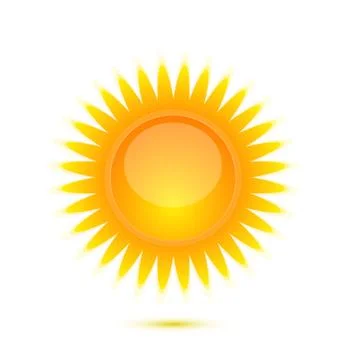 Vector sun icon Illustrazione stock