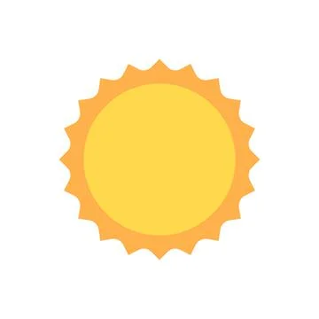 Vector sun icon logo cartoon. Sunshine cute abstract sun design. Stock Illustration