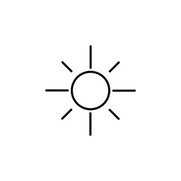 Vector sun icon. vector illustration black on white background Stock Illustration