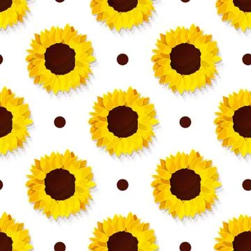 Vector sunflower flower pattern Stock-Illustration