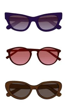 Vector sunglasses with colored glass Stock Illustration