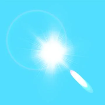 Vector sunlight special lens flare light effect. Sun isolated on transparent Stock Illustration