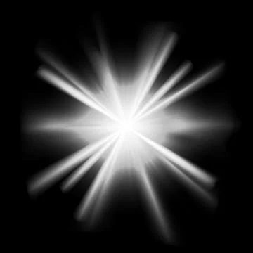 Vector sunlight special lens flare light effect on black background Illustrazione stock