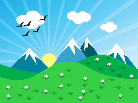 Vector sunrise Illustrazione stock