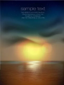 Vector sunset on the background Stock Illustration