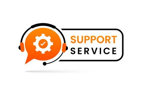 Vector support service hotline icon Stock Illustration