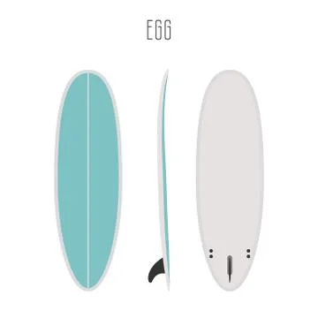 Vector surf egg board with three sides Stock Illustration