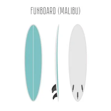 Vector surf fun board with three sides Stock Illustration