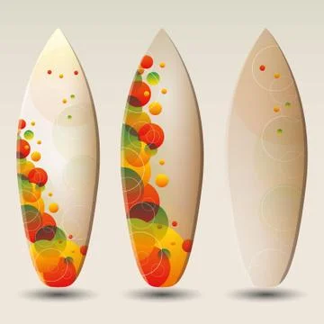 Vector Surfboards Designs Stock Illustration