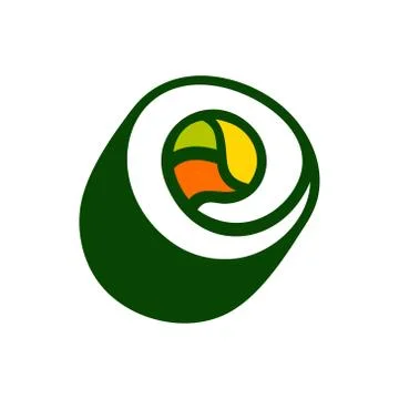 Vector sushi roll sign Ilustração Stock