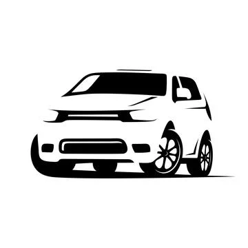 Vector SUV car silhouette style vector for business symbol Stock Illustration