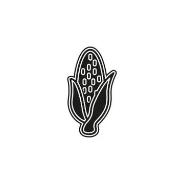 Vector sweet corn illustration isolated - healthy vegetable, nutrition icon Stock Illustration