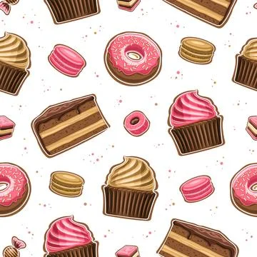 Vector Sweet Seamless Pattern Stock Illustration