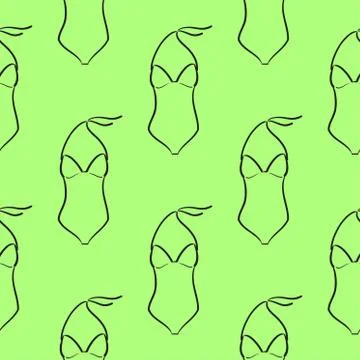 Vector swimsuit seamless pattern. Modern texture. Repeating endless abstract  Illustrazione stock