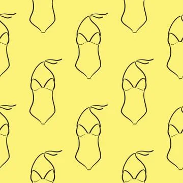 Vector swimsuit seamless pattern. Modern texture. Repeating endless abstract  스톡 일러스트