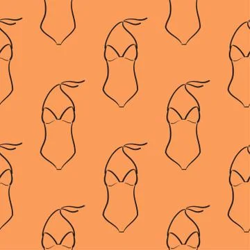 Vector swimsuit swimsuit seamless pattern. Modern texture. Repeating endless  Stock Illustration
