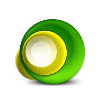 Vector swirl circle banner, 3d style abstract sphere or round shape icon or 스톡 일러스트