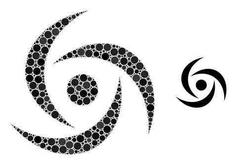 Vector Swirl Composition of Dots Stock Illustration