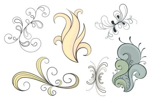 Vector Swirls Set Stock Illustration