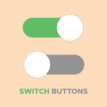 Vector of Switch Buttons. Perfect for additional design, content, element, etc. Stock Illustration
