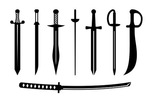 Vector sword ancient weapon design Stock Illustration