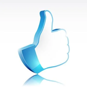 Vector like symbol 3D Stock Illustration