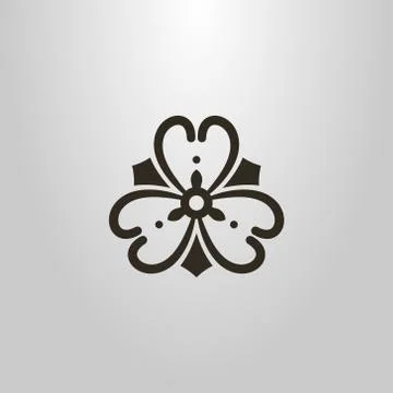 Vector symbol of abstract flower  Illustrazione stock