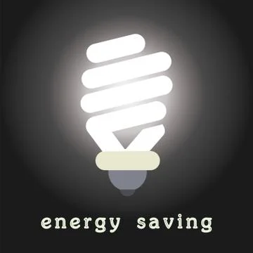 Vector symbol of energy saving lamp Stock Illustration