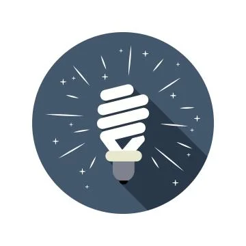 Vector symbol of energy saving lamp Stockillustratie